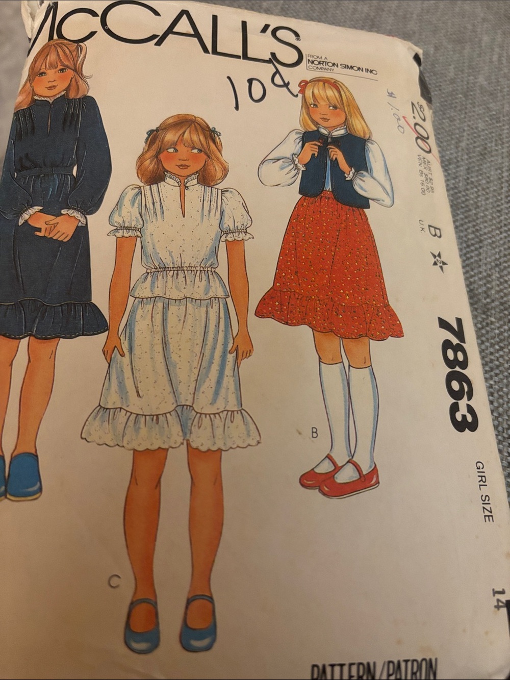 Vest Blouse Skirt Girls 14 McCalls 7863 Sewing Pattern Western Country uncut